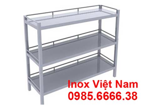 Kệ Inox phẳng 3 tầng