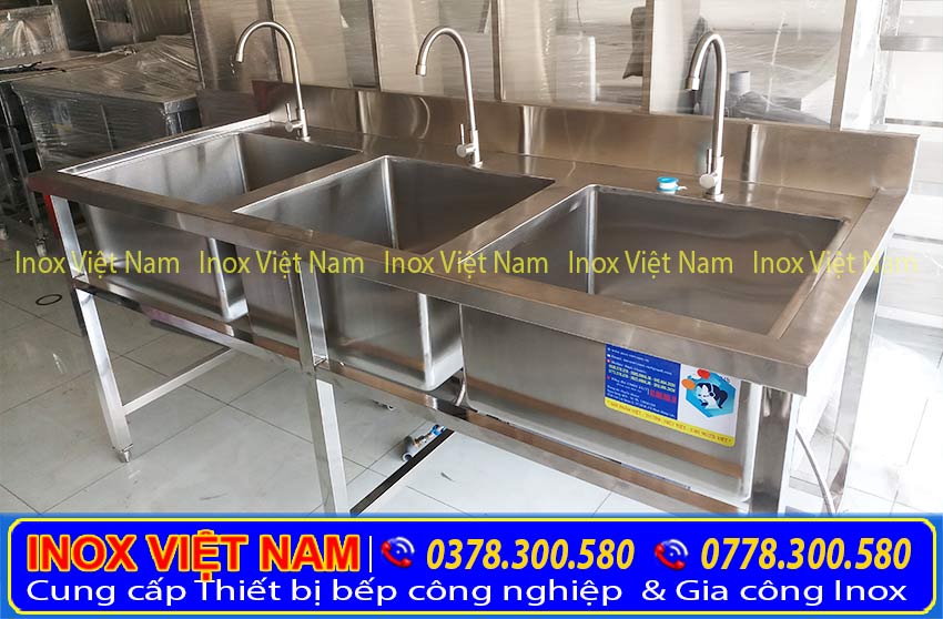 Bồn rửa chén 3 ngăn lớn