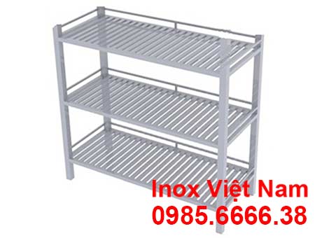 kệ inox 3 tầng thanh song