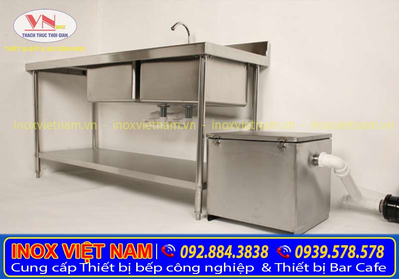 Bể tách mỡ inox, Bẫy mỡ inox, Bể tách mỡ nhà hàng, Bể tách mỡ inox công nghiệp, Báo giá bể tách mỡ