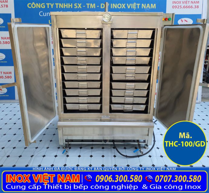 Bếp Inox Việt Nam - Đơn vị cung cấp tủ nấu cơm bằng điện và gas 100 kg tại Việt Nam.