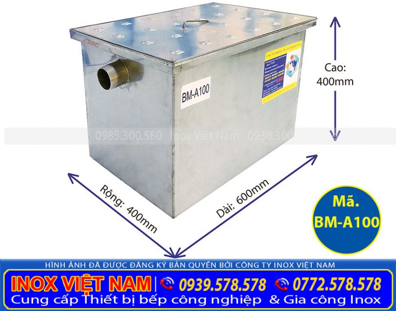 Bể tách mỡ inox nhà hàng | Bể tách mỡ công nghiệp| Bẫy tách mỡ inox.