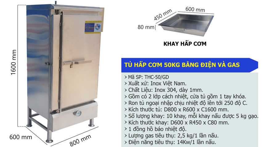 Tủ nấu cơm 30kg, Tủ hấp cơm công nghiệp, Tủ cơm 30kg bằng điện gas, Địa chỉ mua tủ nấu cơm 30 kg tại tphcm.