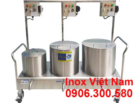 Bộ 3 nồi điện nấu phở 30L - 80L - 100L sản xuất inox cao cấp, có độ bền cao, chịu nhiệt tốt sản xuất tại Bếp Inox Việt Nam.