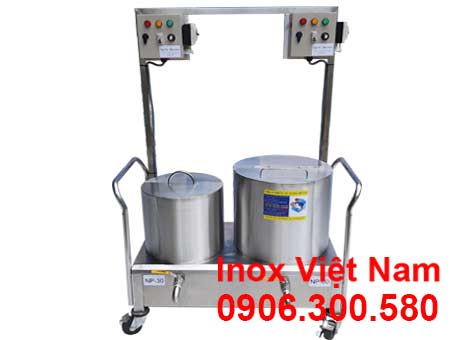 Bộ nồi điện nấu phở, nồi hầm xương bằng điện, nồi điện trụng bánh inox cao cấp sản xuất Bếp Inox Việt Nam.