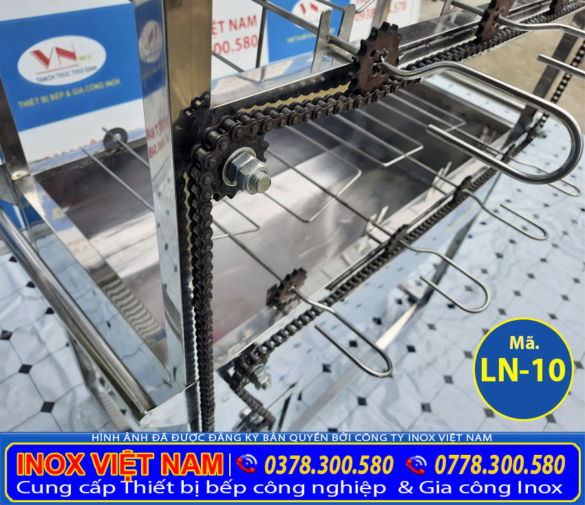 Máng chứa than thiết kế với dung tích lớn và inox cao cấp.