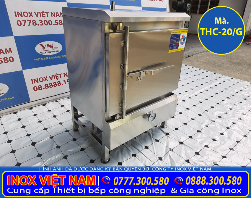 Bếp Inox Việt Nam - Đơn vị cung cấp tủ nấu cơm bằng gas | Tủ hấp cơm bằng gas 20 kg.