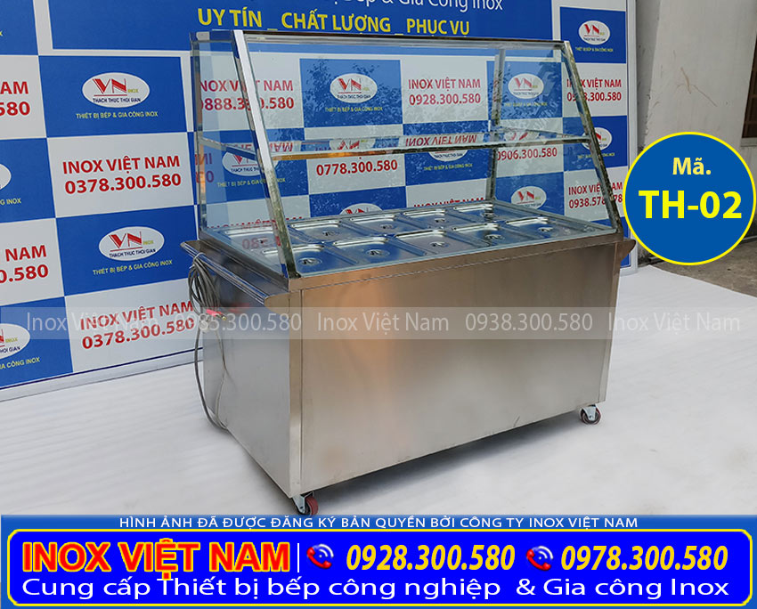 Mẫu tủ hâm nóng thức ăn, tủ giữ nóng thức ăn 10 khay.