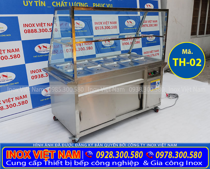 Hình ảnh thực tế về tủ hâm nóng thức ăn, tủ giữ nóng thức ăn 10 khay.