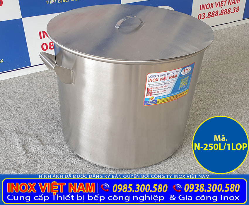 Nồi Inox Công Nghiệp 1 Lớp 250L N-250L/1LOP