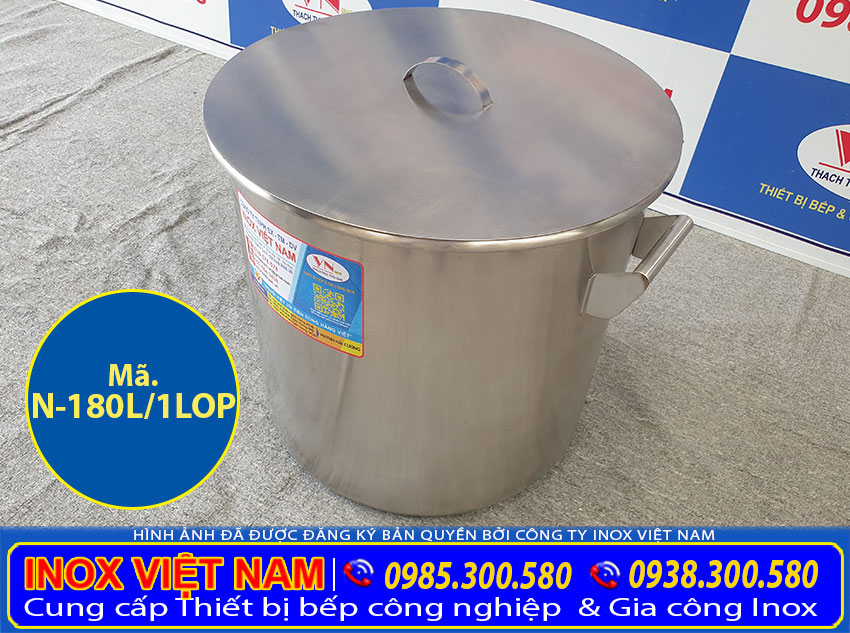 Nồi Inox Công Nghiệp 1 Lớp 180L N-180L/1LOP