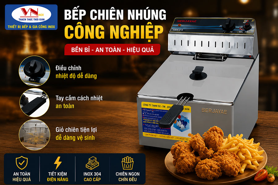 Khi nào nên thay dầu chiên trong bếp chiên công nghiệp?