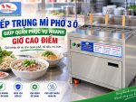 Bếp trụng hủ tiếu bằng điện 3 ô tiện dụng phù hợp quán phục vụ đông khách
